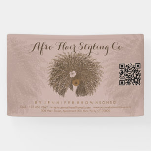 Pink Locken Afro-Friseur Banner