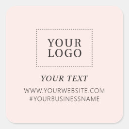 Pink Logo-Geschäft Vielen Dank für Ihr individuell Quadratischer Aufkleber