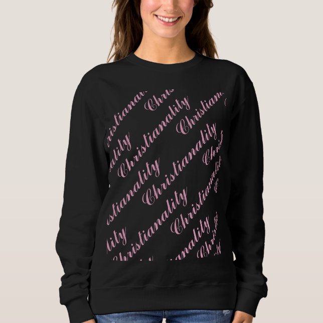 pink logo repeat blk sweatshirt (Vorderseite)