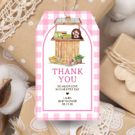 Pink Lokal gezüchtete Babydusche-Liebesmarken Geschenkanhänger