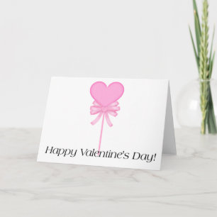 Pink Lollipop Grußkarte zum Valentinstag Feiertagskarte