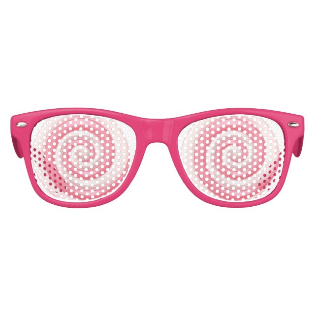 Pink Lollipop Spiral Whirlwind Partybrille (Vorderseite)