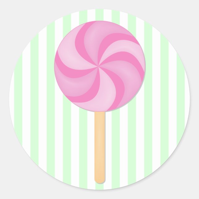 Pink Lollipop Stickers (Vorderseite)