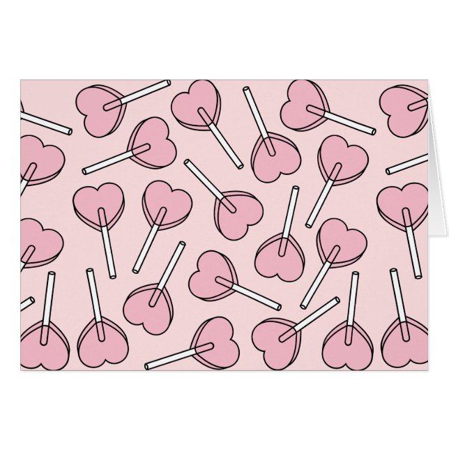 Pink Lollipops, Heart Lollipops, Lollipop Pattern (Vorderseite (Horizontal))