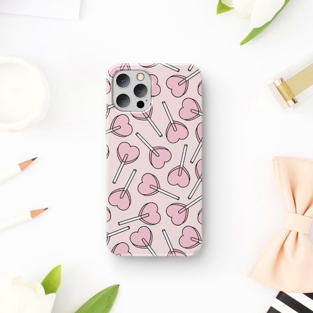 Pink Lollipops, Heart Lollipops, Lollipop Pattern Case-Mate iPhone Hülle (Von Creator hochgeladen)