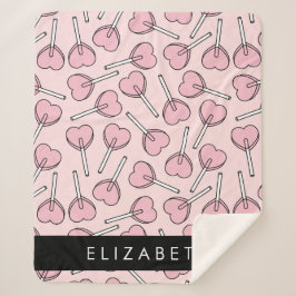 Pink Lollipops, Heart Lollipops, Lolly, Your Name Sherpadecke