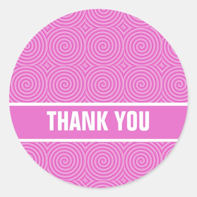 Pink Lollypop Muster Runder Aufkleber (Vorderseite)