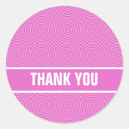 Pink Lollypop Muster Runder Aufkleber