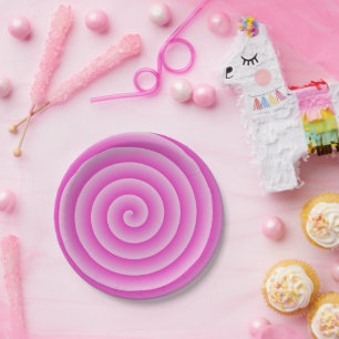 Pink Lollypop Pappteller