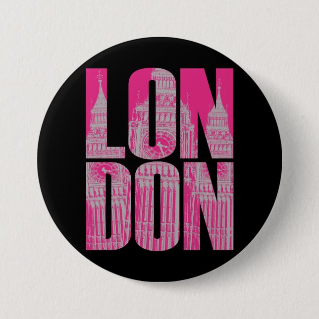 Pink London Button (Vorderseite)