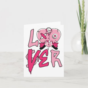 Pink Loser Lover Pink Tropfen Herzharmonisch Valen Karte