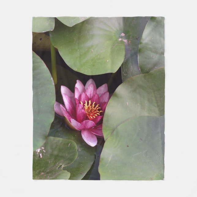 Pink Lotus Blossom Fleecedecke (Vorderseite)