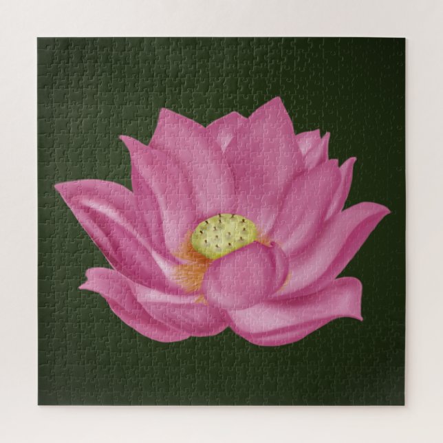 Pink Lotus Blossom Illustration Puzzle (Vertikal)