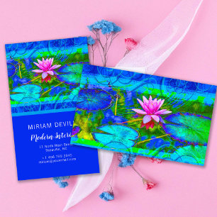 Pink Lotus Blue Namaste Yoga Studio oder Designer Visitenkarte