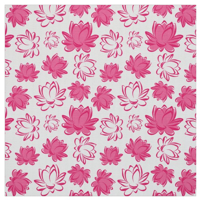 Pink Lotus Blume Muster Stoff (Muster)