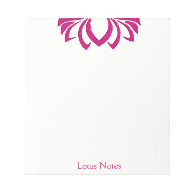 Pink Lotus Blume Yoga Instructor Holistic Classic Notizblock (Vorderseite)