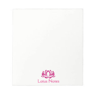 Pink Lotus Blume Yoga Instructor Holistic Classic Notizblock