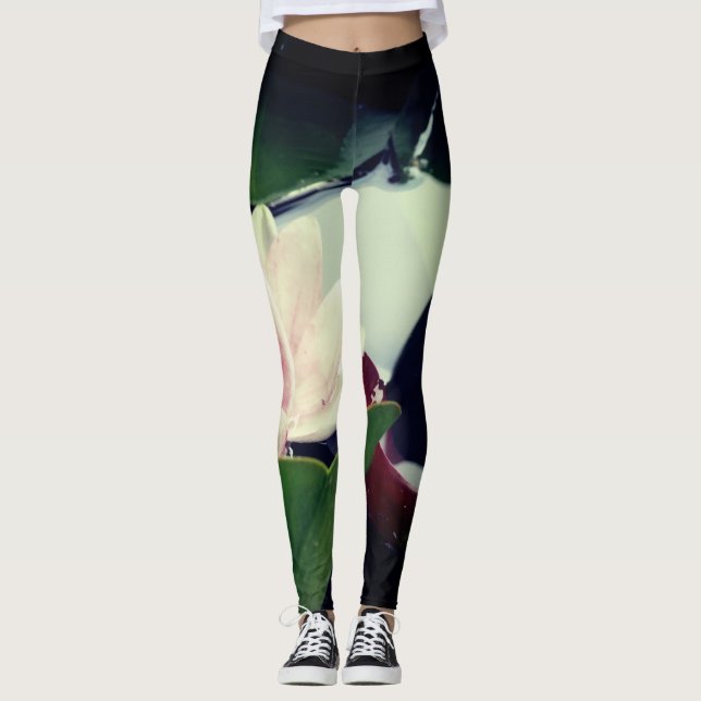 Pink Lotus Flower Fotografy Leggings (Vorderseite)