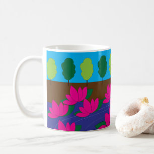 Pink Lotus Flower Garden Kaffeetasse