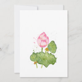 Pink Lotus Flower Watercolor – Botanical Zen Dankeskarte