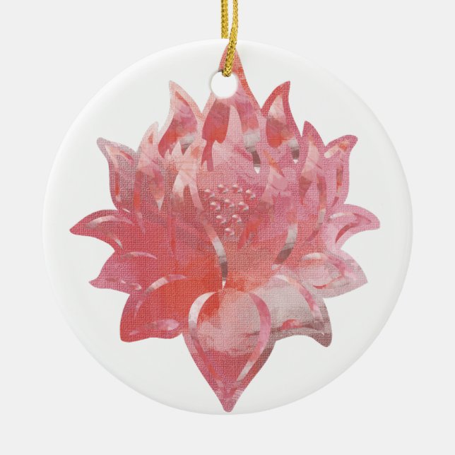 PINK LOTUS KERAMIK ORNAMENT (Vorne)
