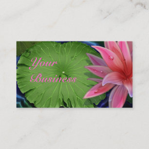 Pink Lotus Standard Business Card Visitenkarte
