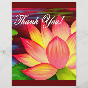 Pink Lotus Water Lilie Blume Danke - Multi Flyer