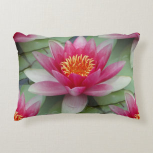 Pink Lotus Water Lily Akzent Pillow Dekokissen