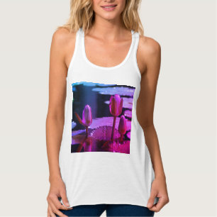 Pink Lotus Waterlily Tank Top