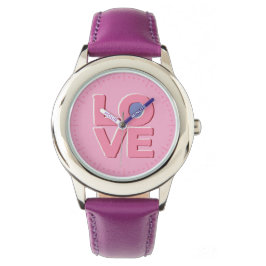 Pink LOVE -  Armbanduhr