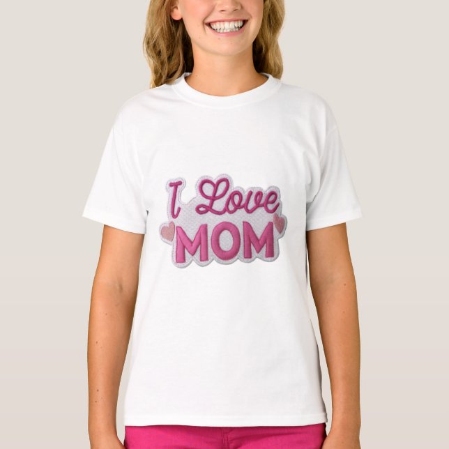 Pink Love for Mom T-Shirt (Vorderseite)