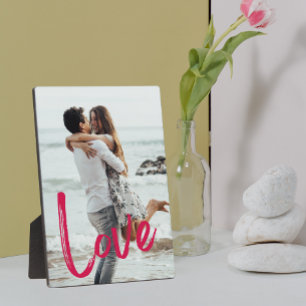 Pink LOVE Schrift Easel Foto Rahmenlos Fotoplatte