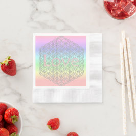 Pink Love Silver Mandala Wedding Serviette