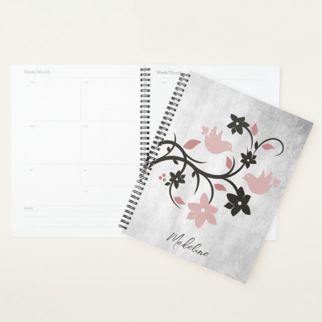 Pink Lovebirds Personalisiert Plane Planer (Anzeige)