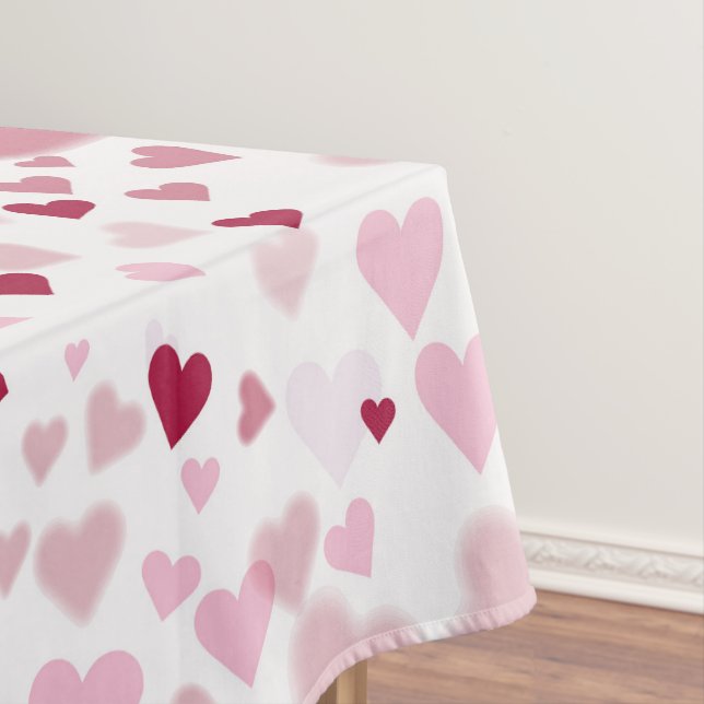  Pink Lovely Hearts Pattern  Tischdecke (Beispiel)