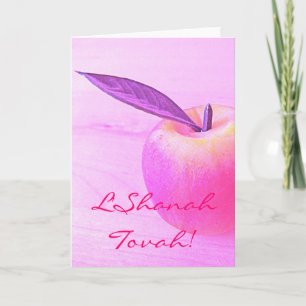 Pink L'Shanah Tovah Apple Card Feiertagskarte