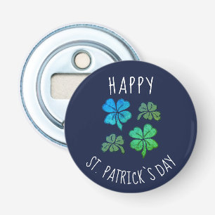 Pink Lucky Kleeblatt Clover Happy St Patrick`s Day Flaschenöffner