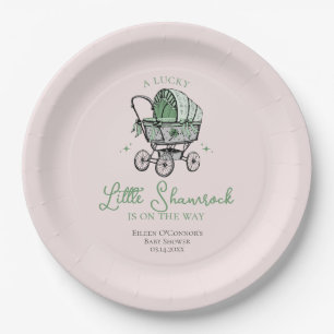 Pink Lucky Little Kleeblatt St Patricks Baby Dusch Pappteller