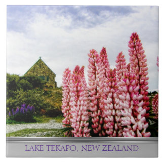 Pink Lupins @ Lake Tekapaland Fliese