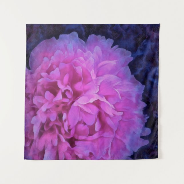 Pink Lush Peony Blume Wandteppich (Vorderseite (Horizontal))