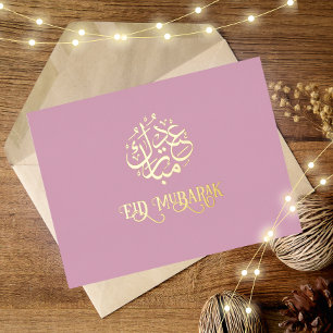 Pink Luxe Gold Fox Frische Pasta machen Mubarak Ca Folien Feiertagspostkarte