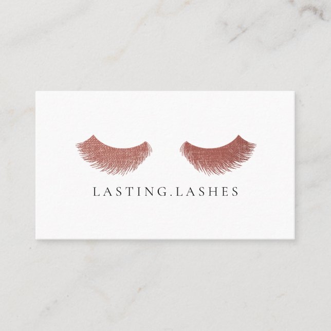 Pink Luxury Eyelash Extension Beauty Business Card Visitenkarte (Vorderseite)