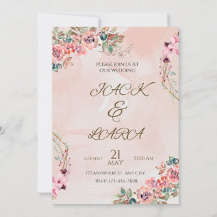 Pink Luxury Wedding Einladung
