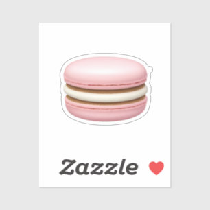 Pink Macaron Emoji Art Aufkleber