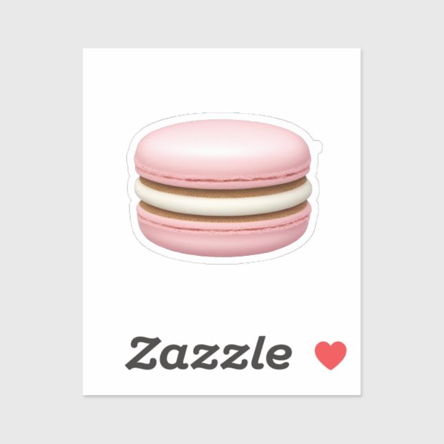 Pink Macaron Emoji Art Aufkleber (Blatt)