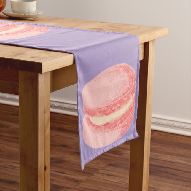 Pink Macaroons Kurzer Tischläufer (Beispiel)