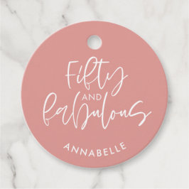 Pink mädchenhafte Wasserfarbe 50 und fabelhafter G Geschenkanhänger