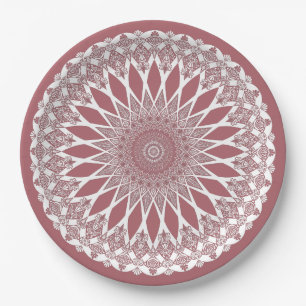 Pink Madder Tristyns Mandala Pappteller