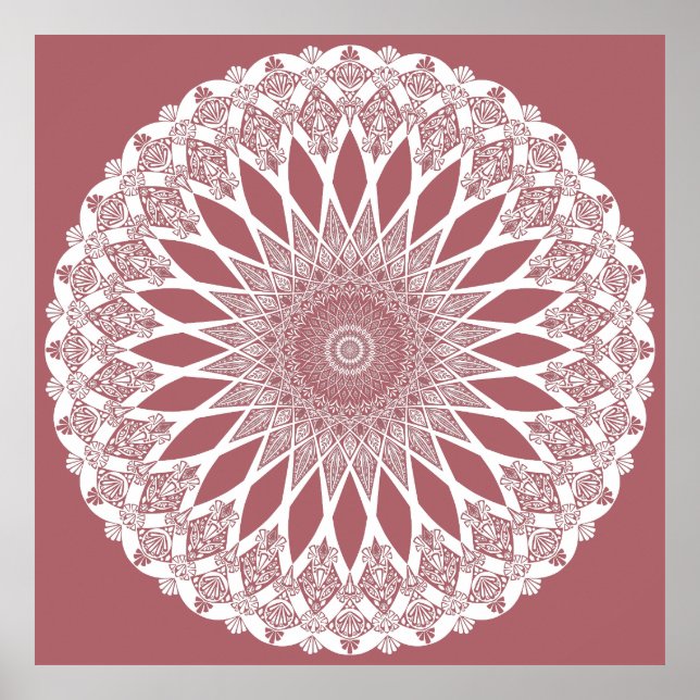 Pink Madder Tristyns Mandala Poster (Vorne)