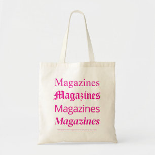 Pink Magazines Tote Bag, Trendige Mode-Tasche Tragetasche